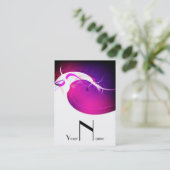 Carte De Visite Magenta Waves Paris Motif Abstrait (Debout devant)