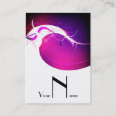 Carte De Visite Magenta Waves Paris Motif Abstrait (Devant)