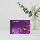 Carte De Visite MAGIC BERRIES MONOGRAM, améthyste violet orange (Debout devant)