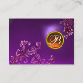 Carte De Visite MAGIC BERRIES MONOGRAM, améthyste violet orange (Dos)