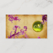 Carte De Visite MAGIC BERRIES MONOGRAM gem parchemin bleu (Dos)