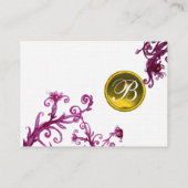Carte De Visite MAGIC BERRIES MONOGRAM, lin jaune topaze (Dos)