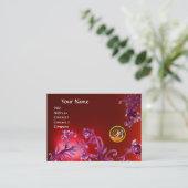Carte De Visite MAGIC BERRIES MONOGRAM, orange rouge rubis (Debout devant)