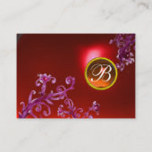 Carte De Visite MAGIC BERRIES MONOGRAM, orange rouge rubis (Dos)