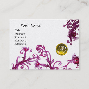 Carte De Visite MAGIC BERRIES MONOGRAM, perle jaune topaze
