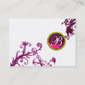 Carte De Visite MAGIC BERRIES MONOGRAM, rouge rubis rose (Dos)