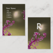 Carte De Visite MAGIC BERRIES MONOGRAM rubis (Devant / Derrière)