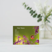 Carte De Visite MAGIC BERRIES MONOGRAM, topaze jaune rouge rubis (Debout devant)
