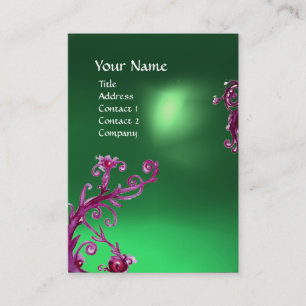Carte De Visite MAGIC BERRIES MONOGRAM vert jade