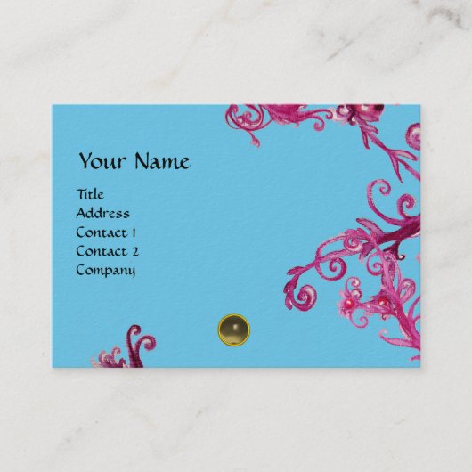Carte De Visite MAGIC BERRIES MONOGRAMME gemme grise (Devant)