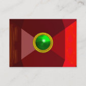 Carte De Visite MAGIC EMERALD, vert rose rouge vif (Dos)