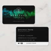 Carte De Visite Magic Green Cloudy Ajouter Votre Logo (Devant / Derrière)