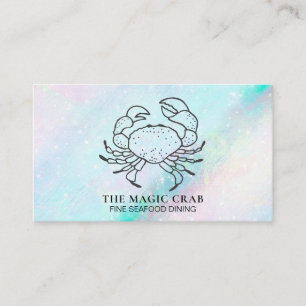 Carte De Visite *~* Magic Pastel Crab Fine Dining by the Beach