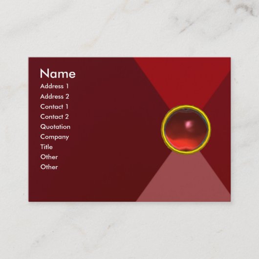Carte De Visite MAGIC RUBY, rouge vif (Devant)