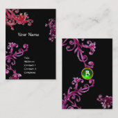 Carte De Visite MAGIC SWIRL MONOGRAM émeraude (Devant / Derrière)