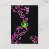 Carte De Visite MAGIC SWIRL MONOGRAM émeraude (Dos)