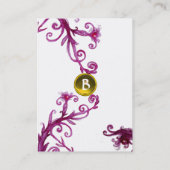 Carte De Visite MAGIC SWIRL MONOGRAM topaze (Dos)