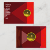 Carte De Visite MAGIC TOPAZ, rouge vif, jaune rose rouge vif (Devant / Derrière)