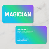 Carte De Visite Magicien (Devant / Derrière)