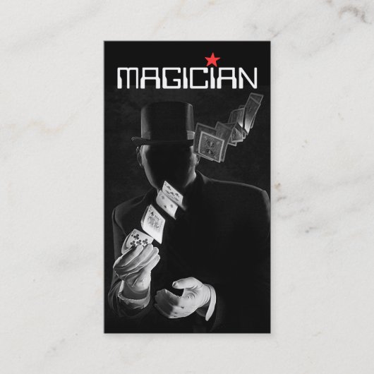 Carte De Visite Magicien Card Poker Trick Entertainment (Devant)