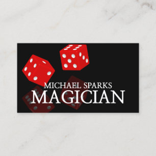 Carte De Visite Magicien, Casino, Poker, Concessionnaire, Divertis