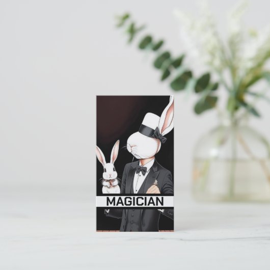 Carte De Visite Magicien de lapin (Debout devant)