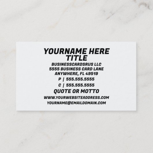 Carte De Visite Magicien de lapin (Dos)