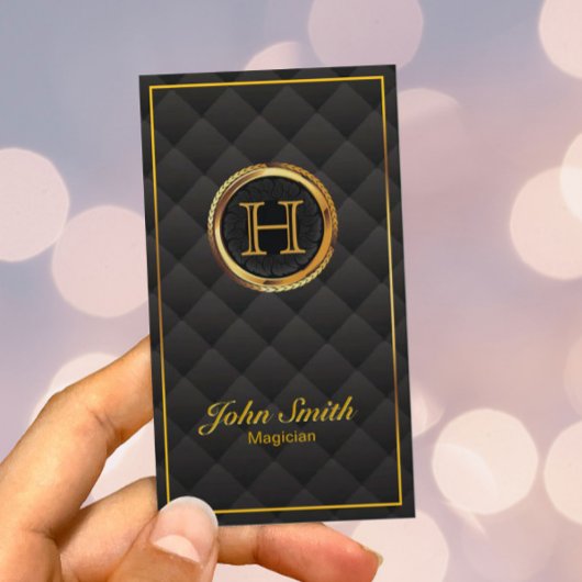 Carte De Visite Magicien de monogramme de luxe