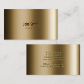 Carte De Visite Magicien en bronze métallique frais (Devant / Derrière)