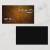 Carte De Visite Magicien en cuir Brown chic (Devant / Derrière)