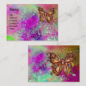 CARTE DE VISITE MAGIE BOTERFER EN OR, BLEU PURPLE TURQUOISE ÉPARKL (Devant / Derrière)