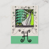 Carte De Visite MAGIE DU PRINTEMPS noir clair blanc vert (Dos)