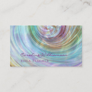 Carte De Visite Magie mystique Pourpre Shell Yoga Enseignant