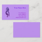 Carte De Visite Magie violette Kokopelli (Devant / Derrière)