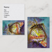 Carte De Visite MAGIQUE BOUTTERFLY Jaune, Livre blanc Pearle (Devant / Derrière)