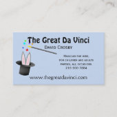 Carte de visite magique de casquette de magiciens (Devant)