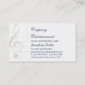 Carte de visite magique de symphonie (Dos)