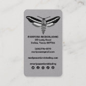 Carte De Visite Magique Mystical MOTH Esthétique Salon de Beauté (Dos)