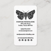 Carte De Visite Magique Mystical MOTH Esthétique Salon de Beauté (Dos)