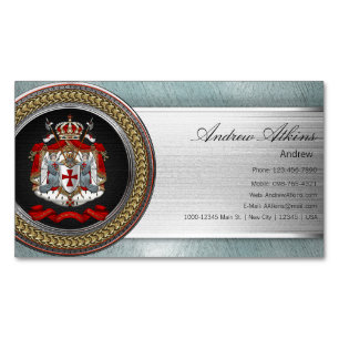 Carte De Visite Magnétique [100] Manteau de Templar de chevaliers des bras