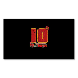 Carte De Visite Magnétique 10 ans Anniversaire Cadeaux de garçon Pompier