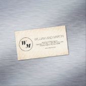 Carte De Visite Magnétique 2 lettre Monogramme / entreprise (In Situ)