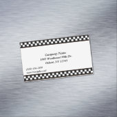 Carte de visite magnétique À damiers noir et blanc (In Situ)
