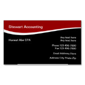 Carte De Visite Magnétique Accouteur moderne rouge blanc et noir (devant)