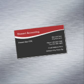 Carte De Visite Magnétique Accouteur moderne rouge blanc et noir (In Situ)