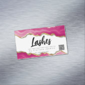 Carte De Visite Magnétique agate rose tendance Moderne Lash Extensions Beauté (In Situ)
