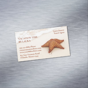 Carte De Visite Magnétique Agence de Voyage Starfish