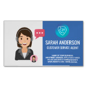 Carte De Visite Magnétique Agent du service client | Opérateur téléphonique (devant)