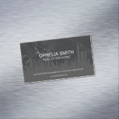 Carte De Visite Magnétique Agent immobilier Cityscape Marbre (In Situ)