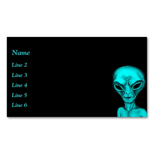 Carte De Visite Magnétique Alien (devant)